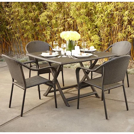 42" Wicker Bistro Set